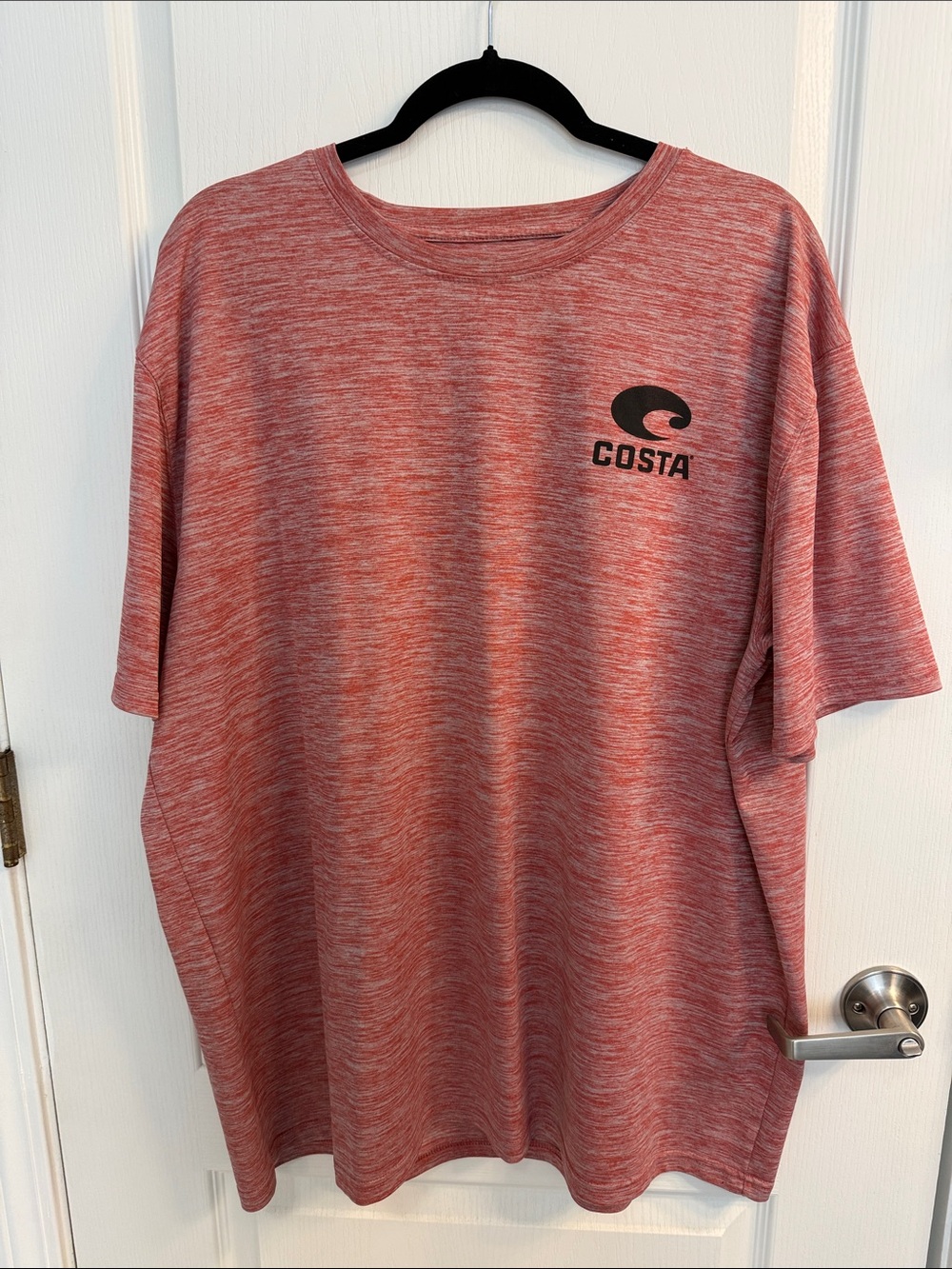 Costa Heathered Del Mar Red Short Sleeve Tee -Born on the Water Graphic